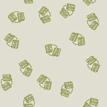 Document sharing hybrid work line vector seamless pattern Illustrazione stock
