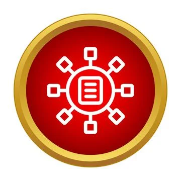 Document sharing network with data flow icon Stock Illustration