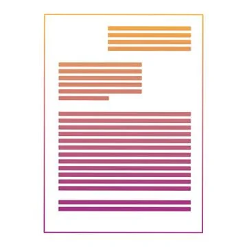 Document sheet isolated rainbow lines イラスト素材