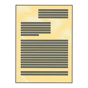 Document sheet isolated scribble Illustrazione stock