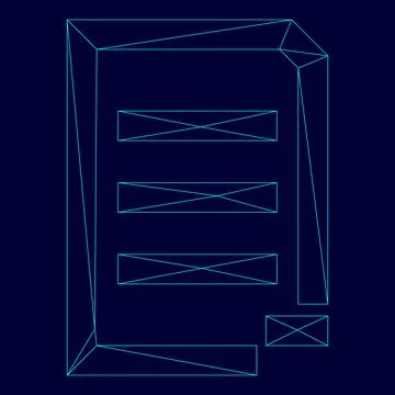 Document sheet substract low poly triangulation triangulated polygonal elec.. 스톡 일러스트