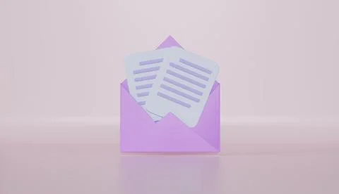 Document Sheet in Yellow Envelope Isolated Stock Illustration