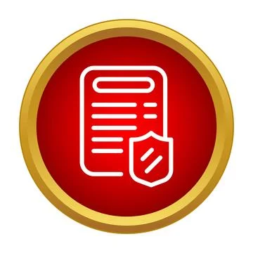 Document with shield icon representing policy protection 스톡 일러스트
