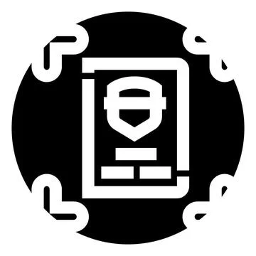 Document with shield protecting information and data Stock Illustration