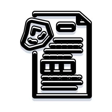 Document with shield protecting sensitive data information Stock Illustration