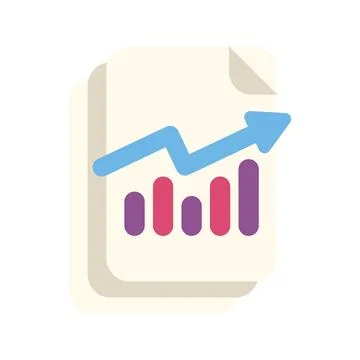 Document showing financial data analytics and business growth イラスト素材