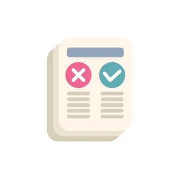 Document showing pros and cons list for decision making 스톡 일러스트