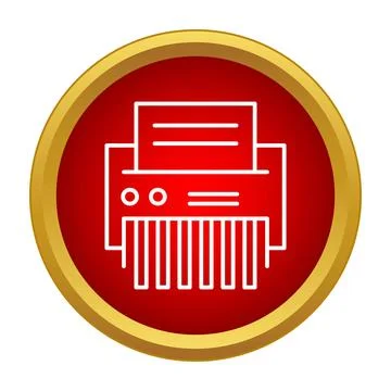 Document shredder icon for data privacy concept Stock Illustration