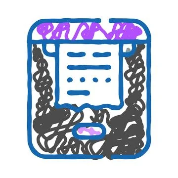 Document shredder icon for data protection and privacy Stock Illustration