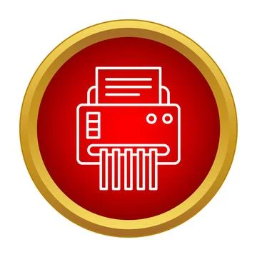 Document shredder icon processing confidential paper Illustrazione stock