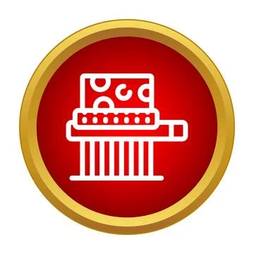 Document shredder icon shredding paper for security and privacy Stock Illustration