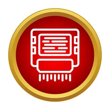 Document shredder machine icon for security and paper disposal Illustrazione stock