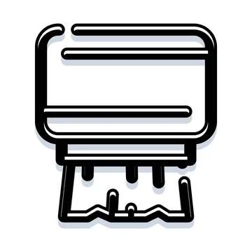Document shredder protecting sensitive information icon Illustrazione stock