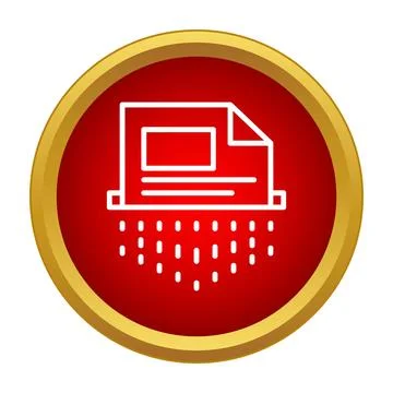 Document shredding icon for confidentiality and data security イラスト素材