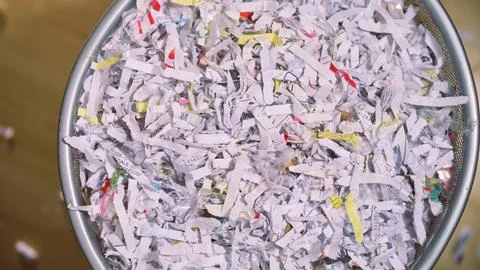 Document shredding process in an office space Stock Photos