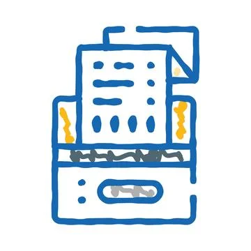 Document shredding for secure data destruction icon イラスト素材