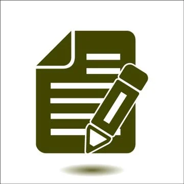 Document sign symbol. Stock Illustration