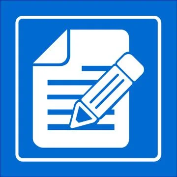 Document sign symbol. Illustrazione stock