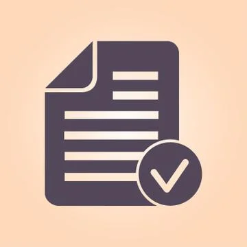 Document sign symbol. Stock Illustration