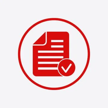 Document sign symbol. Stock Illustration