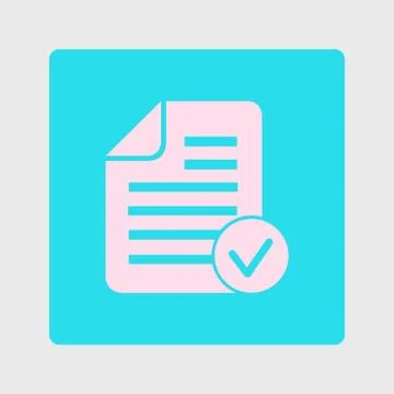 Document sign symbol. Illustrazione stock