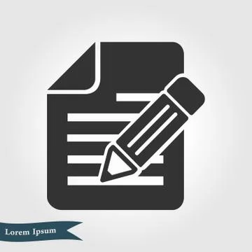 Document sign symbol. Stock Illustration