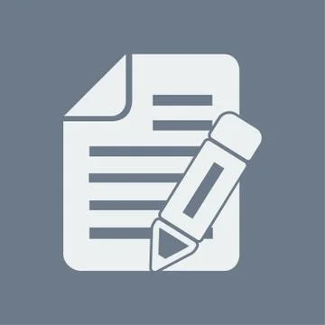 Document sign symbol. Stock Illustration