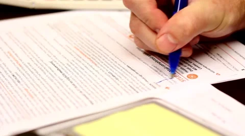 Document Signature Video stock 56154816