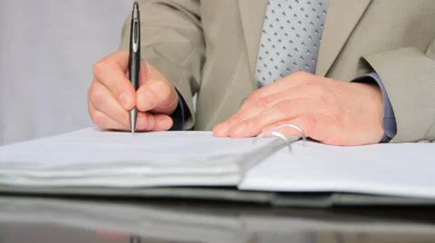 Document, signature, stamp Stock Footage 60434832