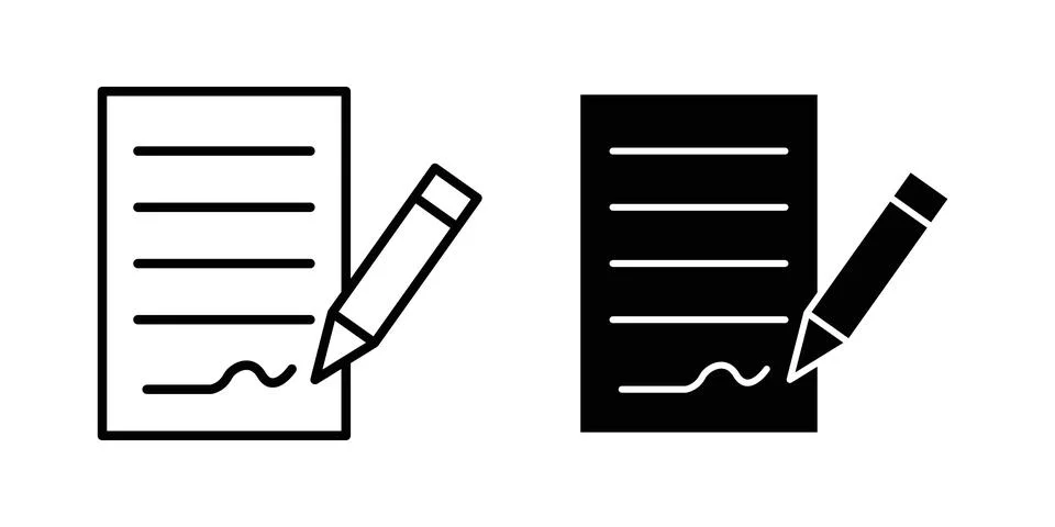 Document signed icon vector editable eps10 Stock Illustration