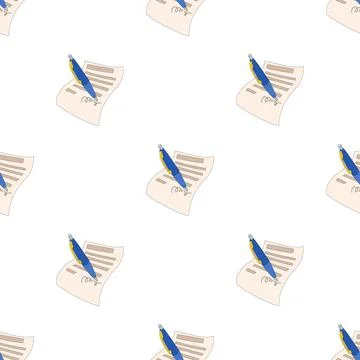 The document is signed pattern seamless vector Stock Illustration