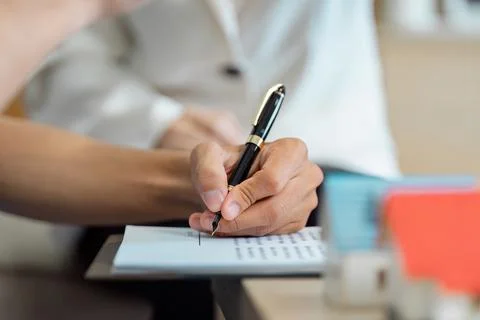 Document signing for contracts, agreements, and business transactions Stock Photos