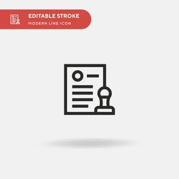 Document Simple vector icon. Illustration symbol design template for web mobi 库存插图