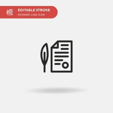 Document Simple vector icon. Illustration symbol design template for web mobi 库存插图