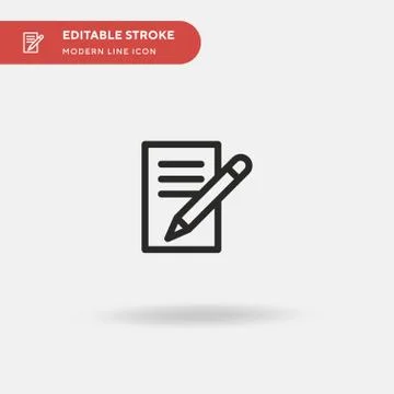 Document Simple vector icon. Illustration symbol design template for web mobi Illustrazione stock