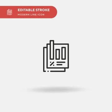 Document Simple vector icon. Illustration symbol design template for web mobi Stock Illustration