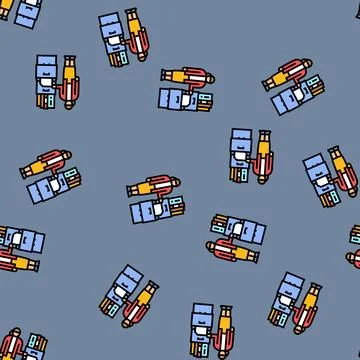 Document sorting office assistant vector seamless pattern イラスト素材