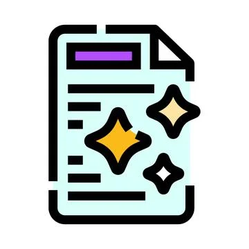 Document with sparkling clean quality icon concept Stock Illustration