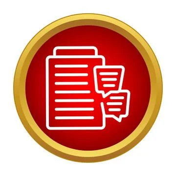 Document with speech bubbles icon representing communication and text 스톡 일러스트