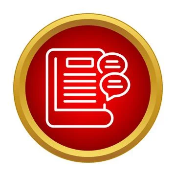 Document with speech bubbles representing comments and feedback Stock Illustration