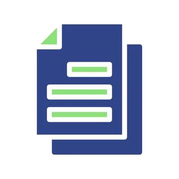 Document Stack Icon with Text Lines and Elements Illustrazione stock