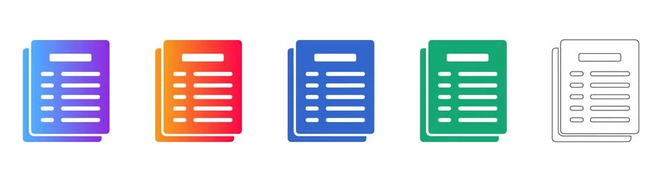 Document Stack Icons for Business Management Illustrazione stock