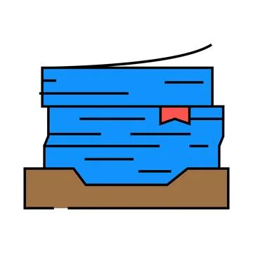 Document stack list icon color illustration Illustrazione stock