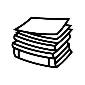 Document stack list line icon vector illustration Stock Illustration