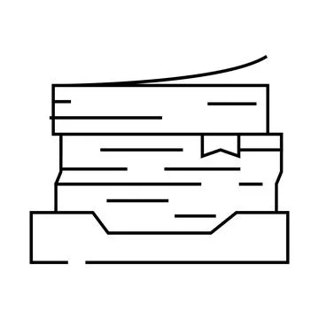Document stack list line icon vector illustration Stock Illustration