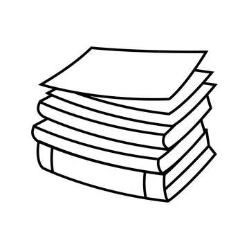 Document stack list line icon vector illustration Stock Illustration