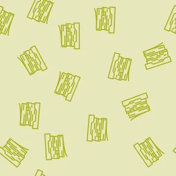 Document stack list line vector seamless pattern Stock Illustration