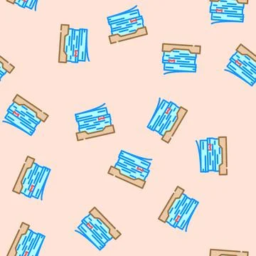 Document stack list vector seamless pattern Stock Illustration