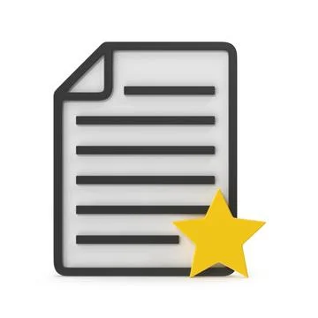 Document with star rating Illustrazione stock