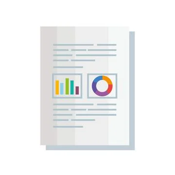 Document with statistics Stock Illustration